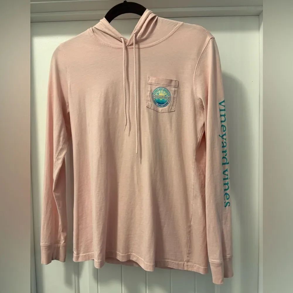 Vineyard Vines Light Pink Cotton Hoodie Size XS Every Day Should Feel This Good